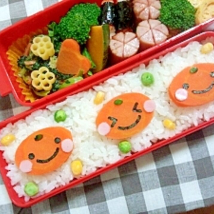 簡単キャラ弁☆みかんちゃんのお弁当♪